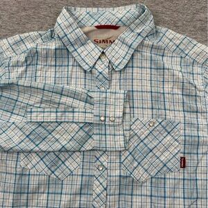 Simms - Blue Plaid Button Down Shirt